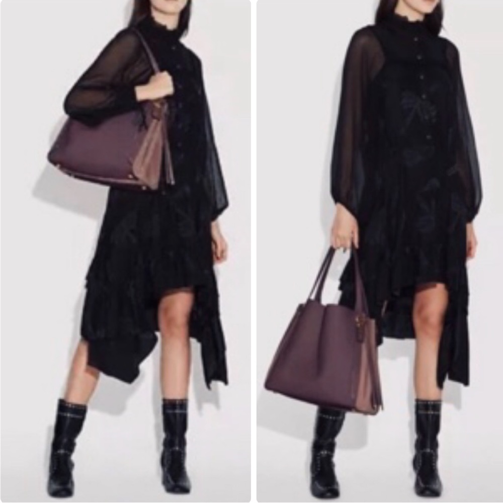 Coach 1941 Harmony Burgundy Oxblood Hobo with Gold Hardware & Rogue Hangtag - Picture 2 of 14